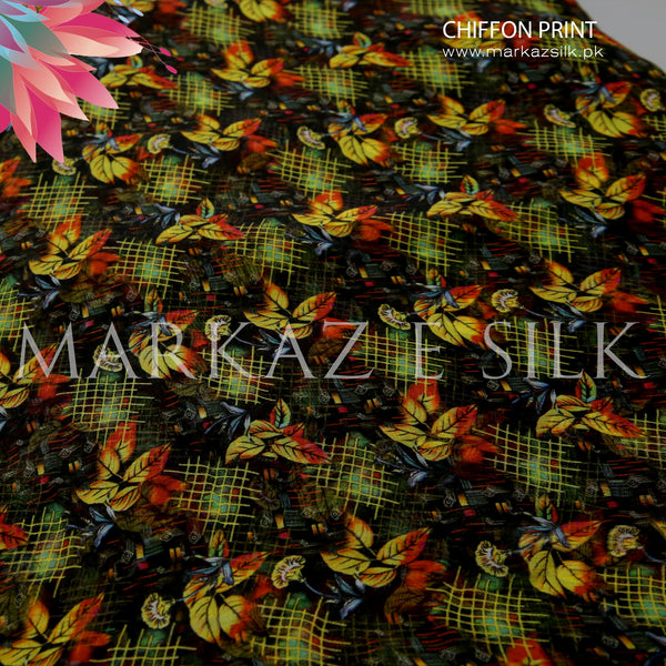 Chiffon Print MS 644 – Printed Chiffon Fabric - Price Per Yard | Markaz Silk