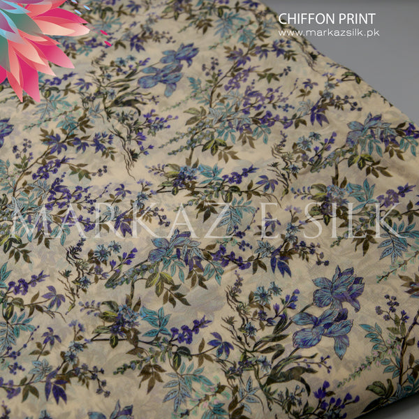 Chiffon Print MS 646 – Printed Chiffon Fabric - Price Per Yard | Markaz Silk