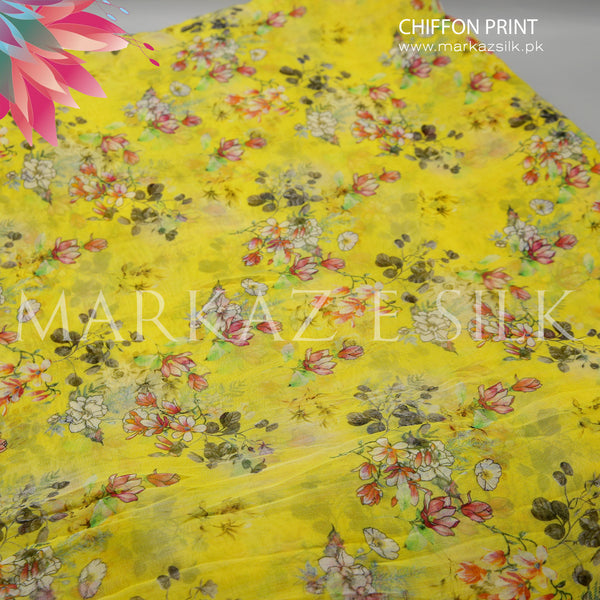 Chiffon Print MS 649 – Printed Chiffon Fabric - Price Per Yard | Markaz Silk