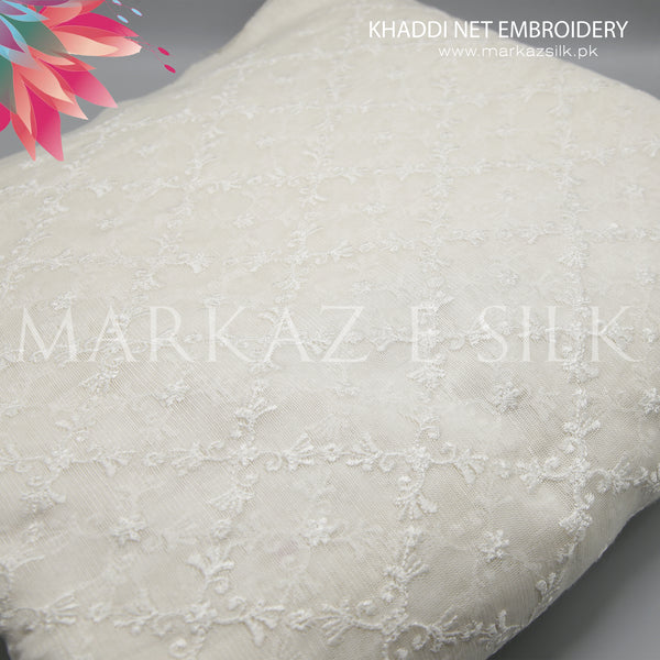 Khaddi net Embroidery - MS 656 (Price is in per Yard)