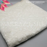 Premium Khaddi Net Embroidery Fabric MS-657 – Price Per Yard | Markaz Silk