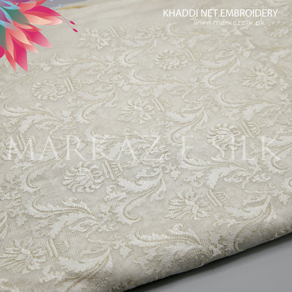 Khaddi net Embroidery - MS 658 (Price is in per Yard)