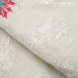 Premium Khaddi Net Embroidery Fabric MS-660  – Price Per Yard | Markaz Silk