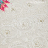 Premium Khaddi Net Embroidery Fabric MS-661  – Price Per Yard | Markaz Silk