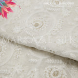 Premium Khaddi Net Embroidery Fabric MS-661  – Price Per Yard | Markaz Silk