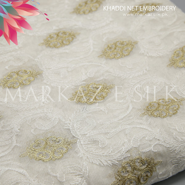 Khaddi net Embroidery - MS 662 (Price is in per Yard)
