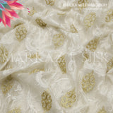 Premium Khaddi Net Embroidery Fabric MS-662  – Price Per Yard | Markaz Silk