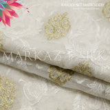 Premium Khaddi Net Embroidery Fabric MS-662  – Price Per Yard | Markaz Silk