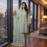 Cotton Net Embroidery Suit MS-829 – Elegant 2-Piece Suit | Markaz Silk