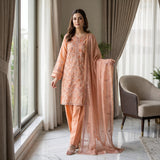 Net Zari Embroidery Suit MS 830 | Elegant 2-Piece Pakistani Suit | Markaz Silk
