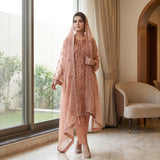 Net Zari Embroidery Suit MS 830 | Elegant 2-Piece Pakistani Suit | Markaz Silk