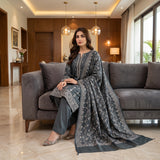 Net Zari Embroidery Suit MS 833 | Elegant 2-Piece Pakistani Suit | Markaz Silk