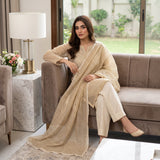China Crinkle Embroidery MS-834 | Premium Embroidered Fabric Per Yard | Markaz Silk