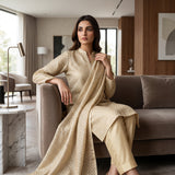 China Crinkle Embroidery MS-834 | Premium Embroidered Fabric Per Yard | Markaz Silk