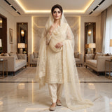 Khaddi Net Embroidery Suit MS 836 – Elegant Embroidered Suit | Markaz Silk