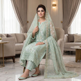 Organza Embroidery Suit MS 837 – Elegant Pakistani Ethnic Wear | Markaz Silk