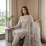 China Dull Crinkle Embroidery MS-839 | Premium Embroidered Fabric Per Yard | Markaz Silk