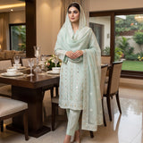 Cotton Net Embroidery Suit MS-840 – Elegant 2-Piece Suit | Markaz Silk