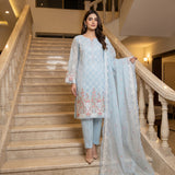 Khaddi Net Embroidery Suit MS 841 – Elegant Embroidered Suit | Markaz Silk