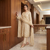 PK Crinkle Embroidery MS-842 – Pure Pakistani Zari Work Fabric Per Yard | Markaz Silk
