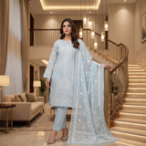 Cotton Net Embroidery Suit MS-843 – Elegant 2-Piece Suit | Markaz Silk