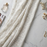 PK Crinkle Embroidery MS-844 – White & Gold Sequin Work Fabric Per Yard | Markaz Silk