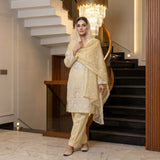 Khaddi Net Embroidery Suit MS 845 – Elegant Embroidered Suit | Markaz Silk