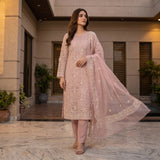 Khaddi Net Embroidery Suit MS 846 – Elegant Embroidered Suit | Markaz Silk