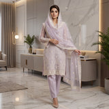 Khaddi Net Embroidery Suit MS 848 – Elegant Embroidered Suit | Markaz Silk