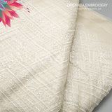 Organza Embroidery MS-738 – Premium Sequin Organza Fabric | Markaz Silk - Price Per Yard