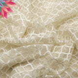 Embroidered Organza Fabric MS 739 – Premium Organza for Dresses | Markaz Silk - Price Per Yard
