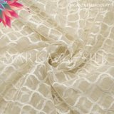 Embroidered Organza Fabric MS 739 – Premium Organza for Dresses | Markaz Silk - Price Per Yard
