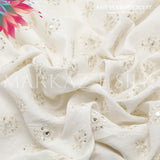 Raw Silk Embroidery MS 740 – Premium Embroidered Silk Fabric - Markaz Silk - Price Per Yard