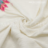 Raw Silk Embroidery MS-741 | Premium Pure Silk Fabric - Markaz Silk - Price Per Yard