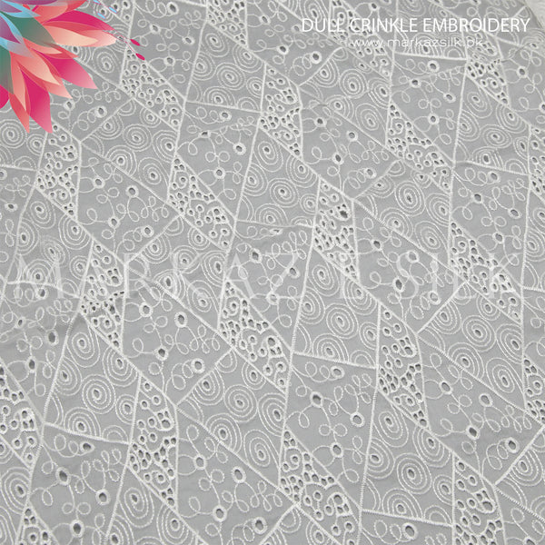 Dull Crinkle Embroidery - MS 743 - (Price Per Yard)