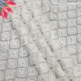Dull Crinkle Embroidery Fabric MS 742 | Premium Fabric - Price Per Yard  | Markaz Silk