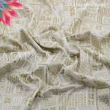 Raw Silk Embroidery - MS 748 - (Price Per Yard)