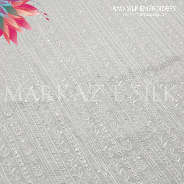 Raw Silk Embroidery - MS 750 - (Price Per Yard)