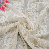 PK Embroidery MS-794 | Premium Crinkle Embroidered Fabric Per Yard | Markaz Silk