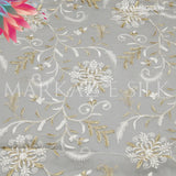 PK Embroidery MS-796 | Premium Crinkle Embroidered Fabric Per Yard | Markaz Silk
