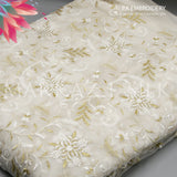 PK Embroidery MS-796 | Premium Crinkle Embroidered Fabric Per Yard | Markaz Silk