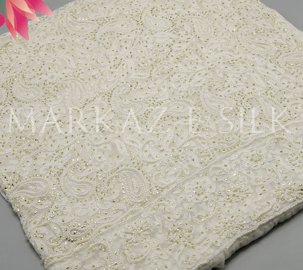 Pure China Crinkle Mukaish Suit MS-804 – Luxury Unstitched Ethnic Wear | Markaz Silk