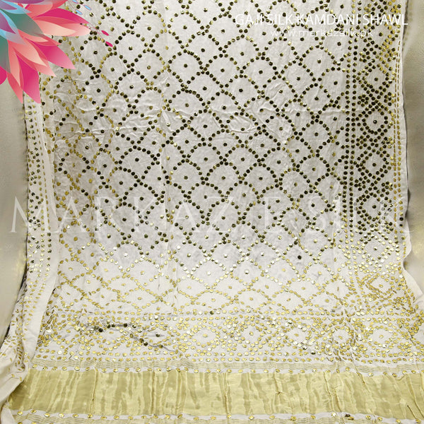 Gaji Silk Makash Shawl MS-801 | Pure Indian Gaji Silk | Markaz Silk