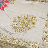 Satan Silk Gotta Work Shawl MS-781 | Luxury Silk Shawl | Markaz Silk