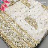 Satan Silk Gotta Work Shawl MS-784 | Luxury Silk Shawl | Markaz Silk