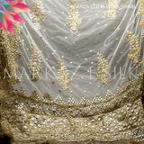 Organza Gotta Work Shawl MS-780 | Luxury Organza Shawl | Markaz Silk