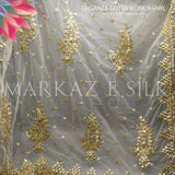 Organza Gotta Work Shawl MS-780 | Luxury Organza Shawl | Markaz Silk