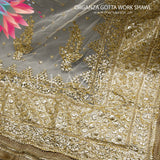 Organza Gotta Work Shawl MS-780 | Luxury Organza Shawl | Markaz Silk
