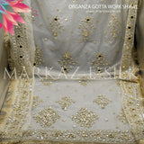 Organza Gotta Work Shawl - MS 752 | Markaz Silk