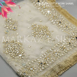 Organza Gotta Work Shawl - MS 752 | Markaz Silk